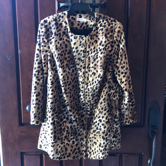 Calvin Klein Jackets & Blazers - Calvin Klein Leopard Print Light Jacket - Size 0X